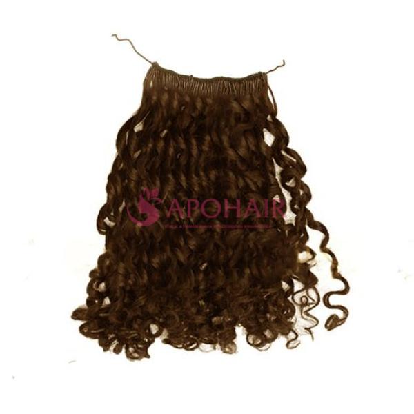 Romantic Curly Dark Brown Micro Ring hair extensions